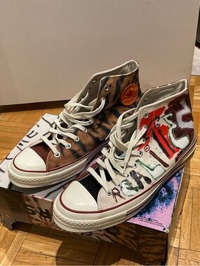 Converse All-Star High-Top Painted Canvas Sneakers in Multicolor